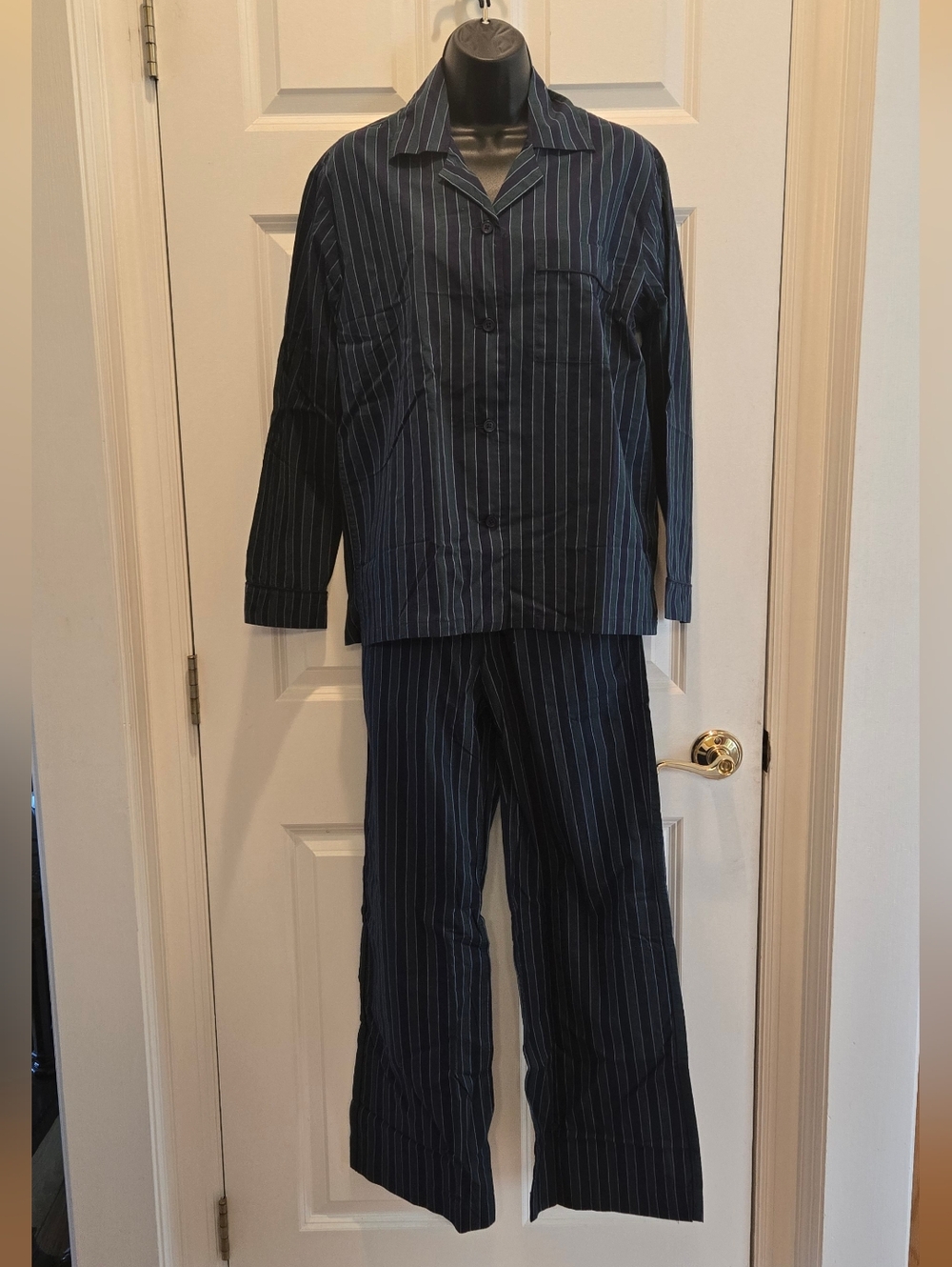 NWT J.Crew Pajama Set Women’s XXS Striped Button Front Sleep PJ Long Sleeve Pant